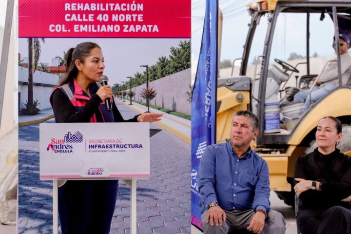 Lupita Cuautle pone en marcha la rehabilitación de la calle 40 Norte en Emiliano Zapata