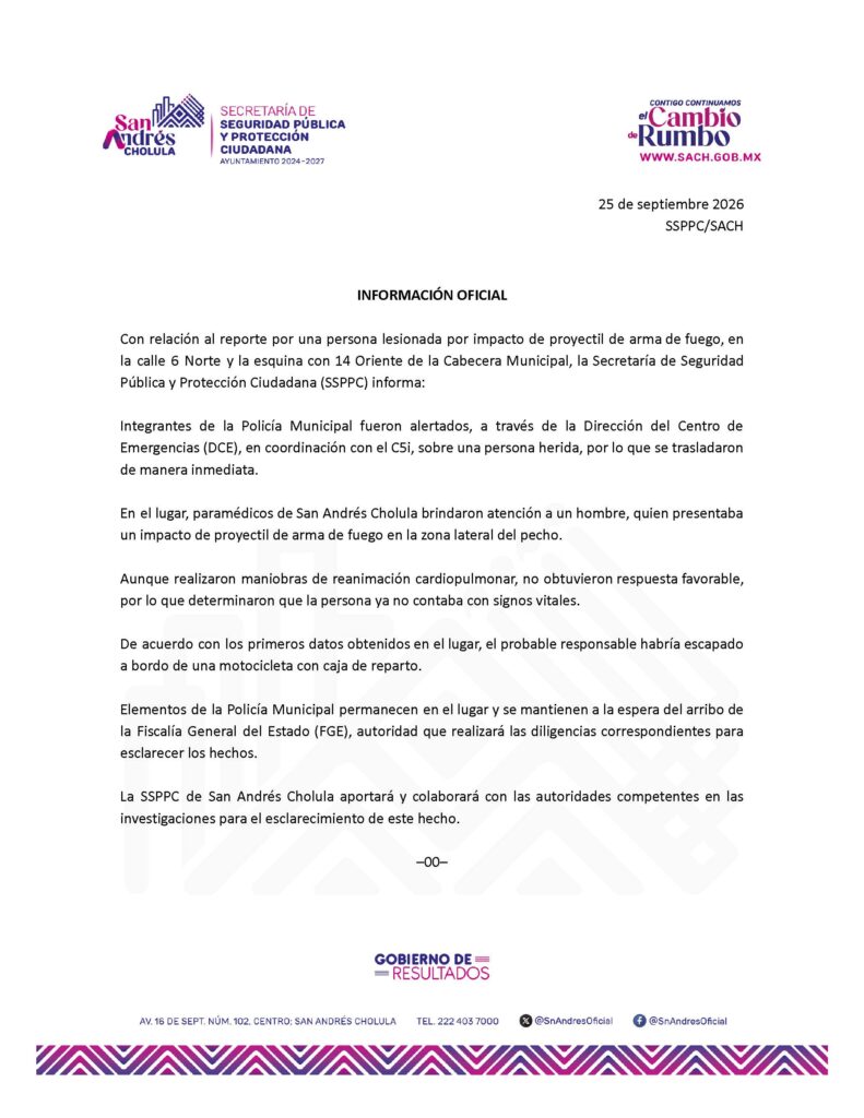 INFORMACIÓN OFICIAL