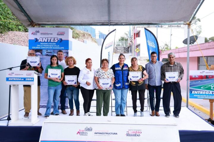 Vialidades dignas para San Andrés Cholula: Lupita Cuautle entrega rehabilitación de calle en Concepción Guadalupe