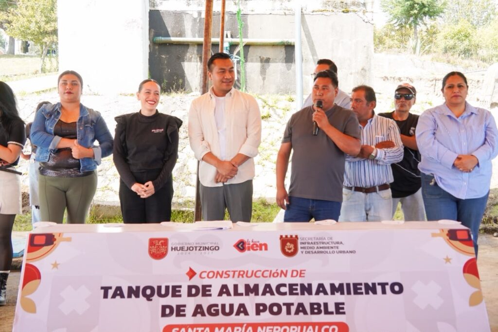 ROBERTO SOLÍS INICIA OBRA DE AGUA POTABLE PARA ALMACENAR MÁS DE 300 MIL LITROS EN NEPOPUALCO