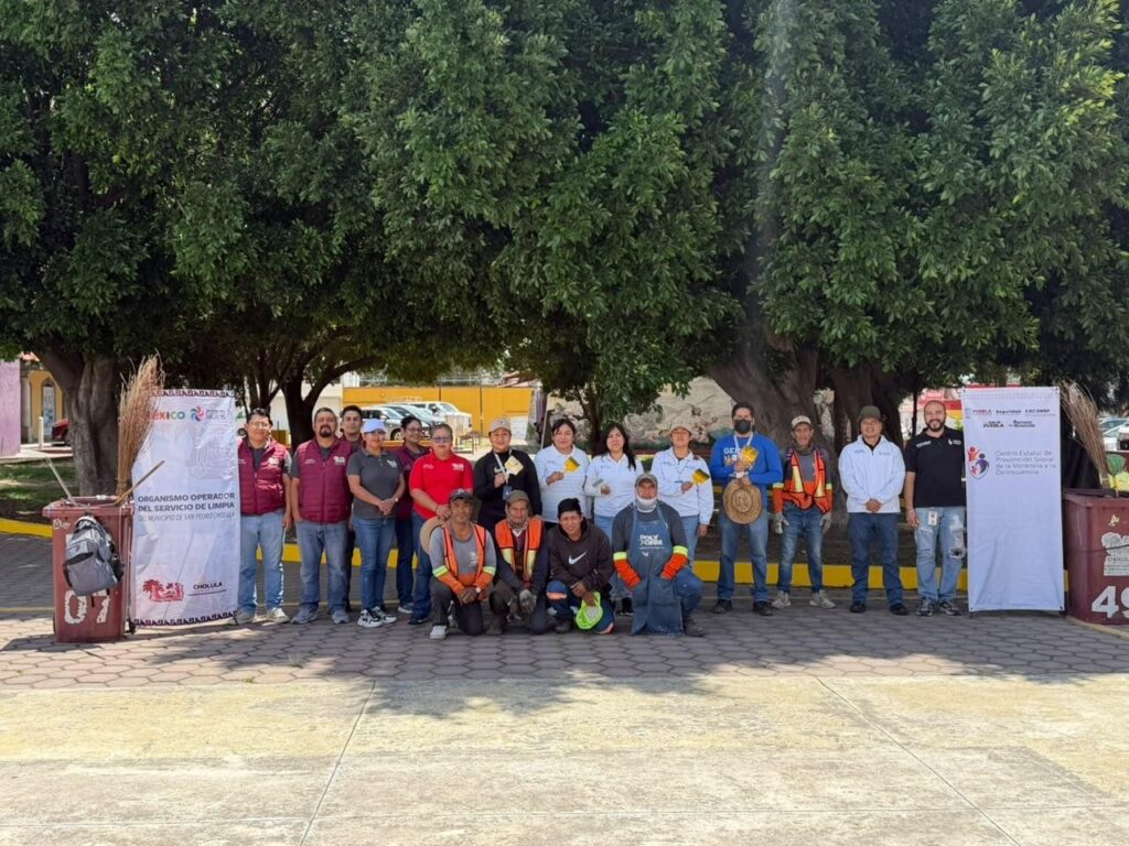San Pedro Cholula fortalece la recuperación de espacios públicos mediante acciones coordinadas de prevención y limpieza