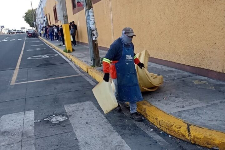 OOSLSPCH mantiene labores de limpieza tras la 76.ª Feria Milenaria de San Pedro Cholula