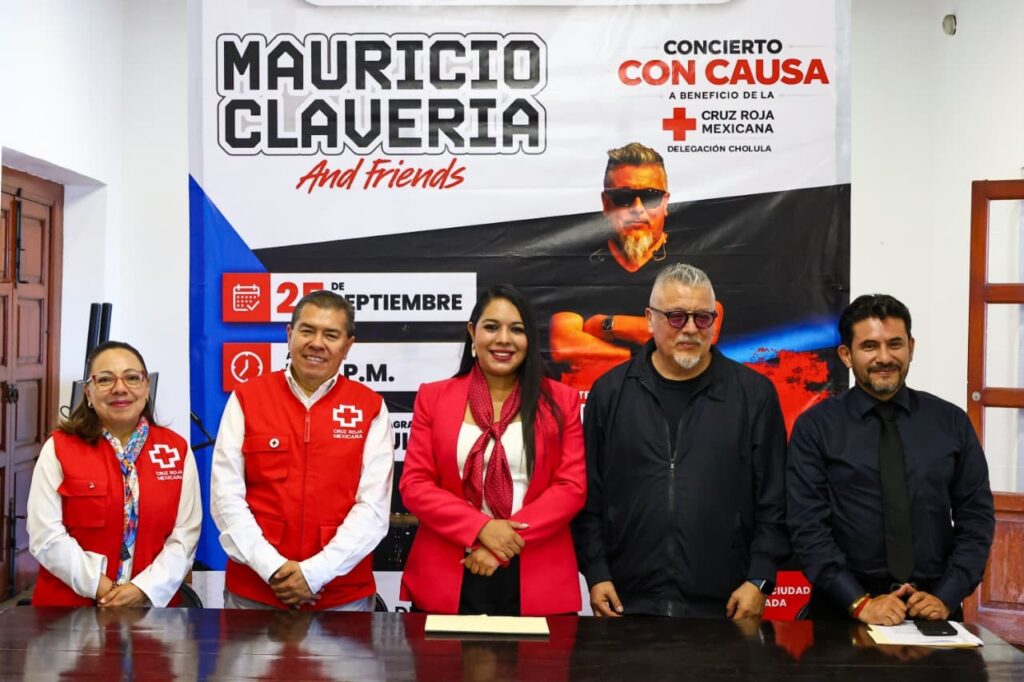 Suma Tonantzin Fernández a Mauricio Clavería a una causa en favor de la Cruz Roja Cholula