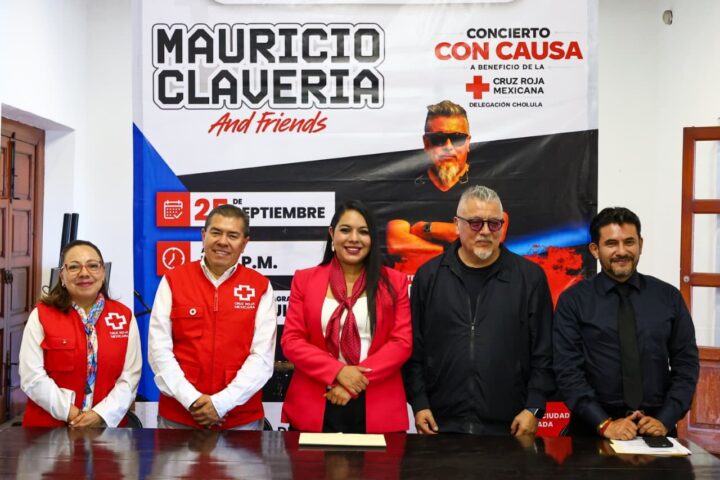Suma Tonantzin Fernández a Mauricio Clavería a una causa en favor de la Cruz Roja Cholula