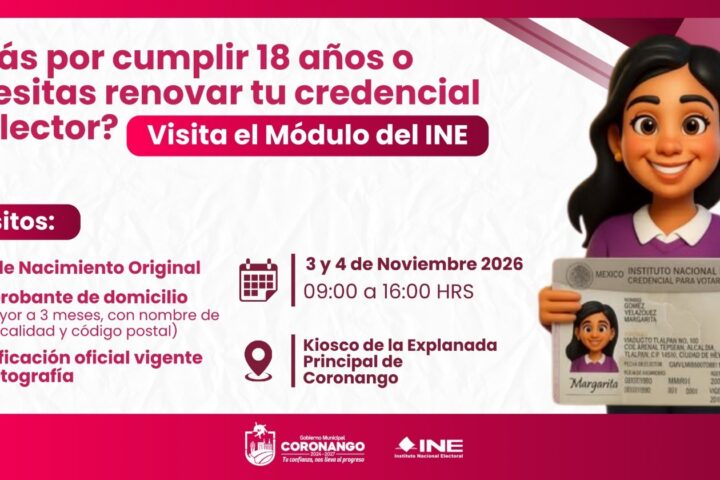 Ayuntamiento de Coronango e INE acercan sus servicios; habrá módulos de atención en tres localidades