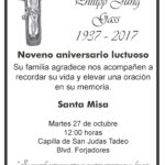 En recuerdo de Karl Heinrich Philipp Jung Gass (1937–2017).