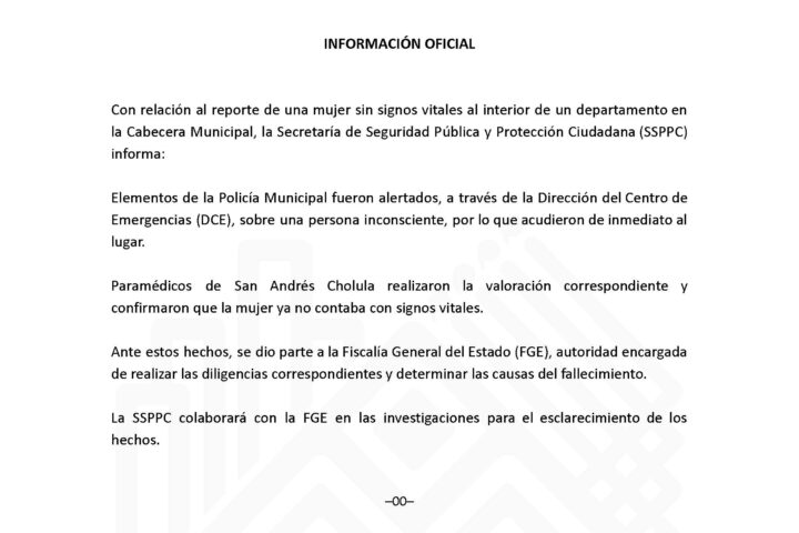 INFORMACIÓN OFICIAL