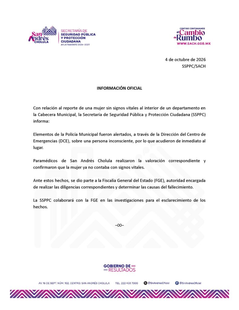 INFORMACIÓN OFICIAL