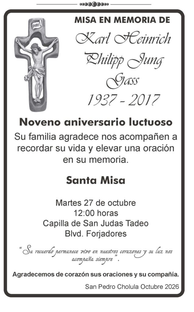 MISA EN MEMORIA