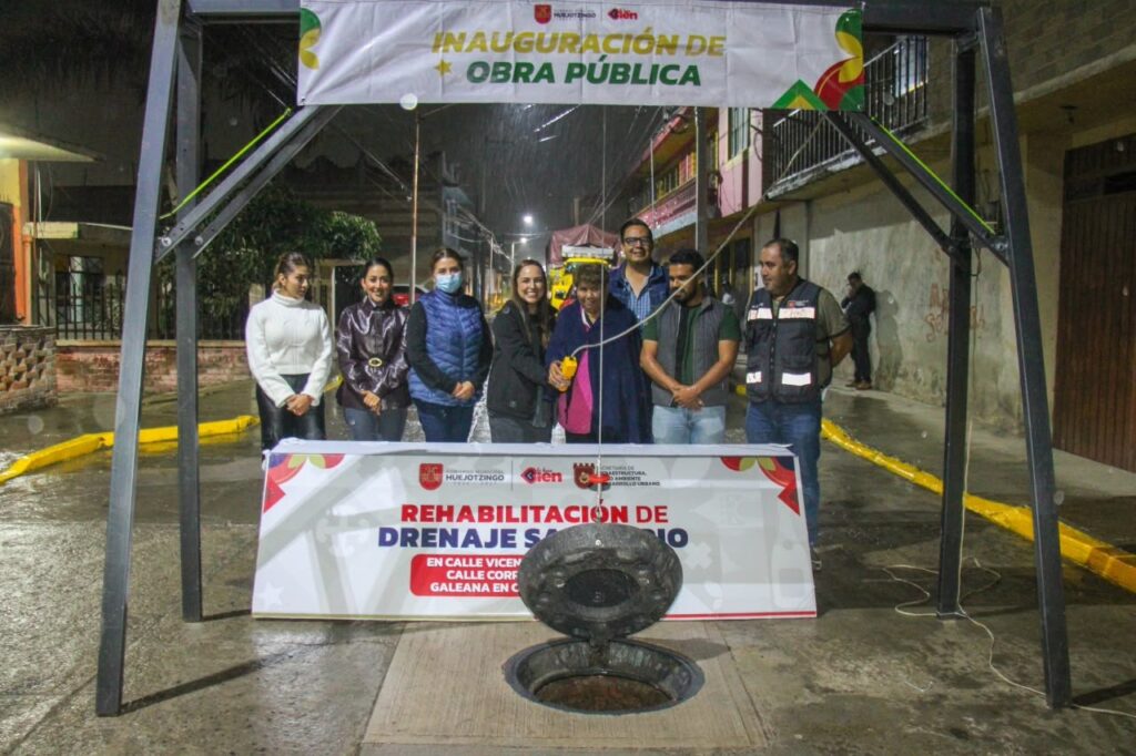 MEJORAN LOS SERVICIOS DE DRENAJE EN HUEJOTZINGO; SHAMY SPEZIA ENTREGA REHABILITACIÓN DE ALCANTARILLADO EN EL CUARTO BARRIO