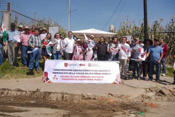 INICIA LA TRANSFORMACIÓN EN TIANGUIZOLCO: ROBERTO SOLÍS ARRANCA PAVIMENTACIÓN CON CONCRETO HIDRÁULICO