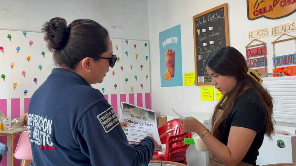 Fortalece Tonantzin Fernández acciones para prevenir extorsiones en comercios de San Pedro Cholula
